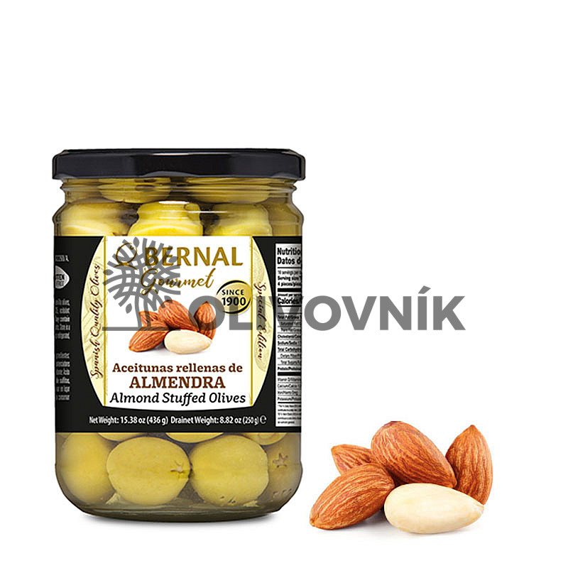 Bernal Gourmet olivy - plnené mandľami (250g)