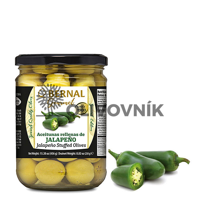 Bernal Gourmet olivy - plnené jalapeno (250g)